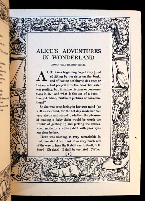 1930 Rare Book - Alice's Adventures in Wonderland Illustrated by Bessie Pease Gutmann.