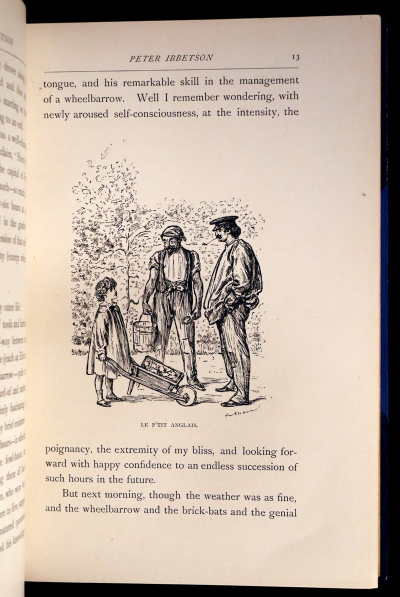 1892 First Edition in 2 Volumes - Peter Ibbetson, Strange Tale of Communication through Dreams by George Du Maurier.