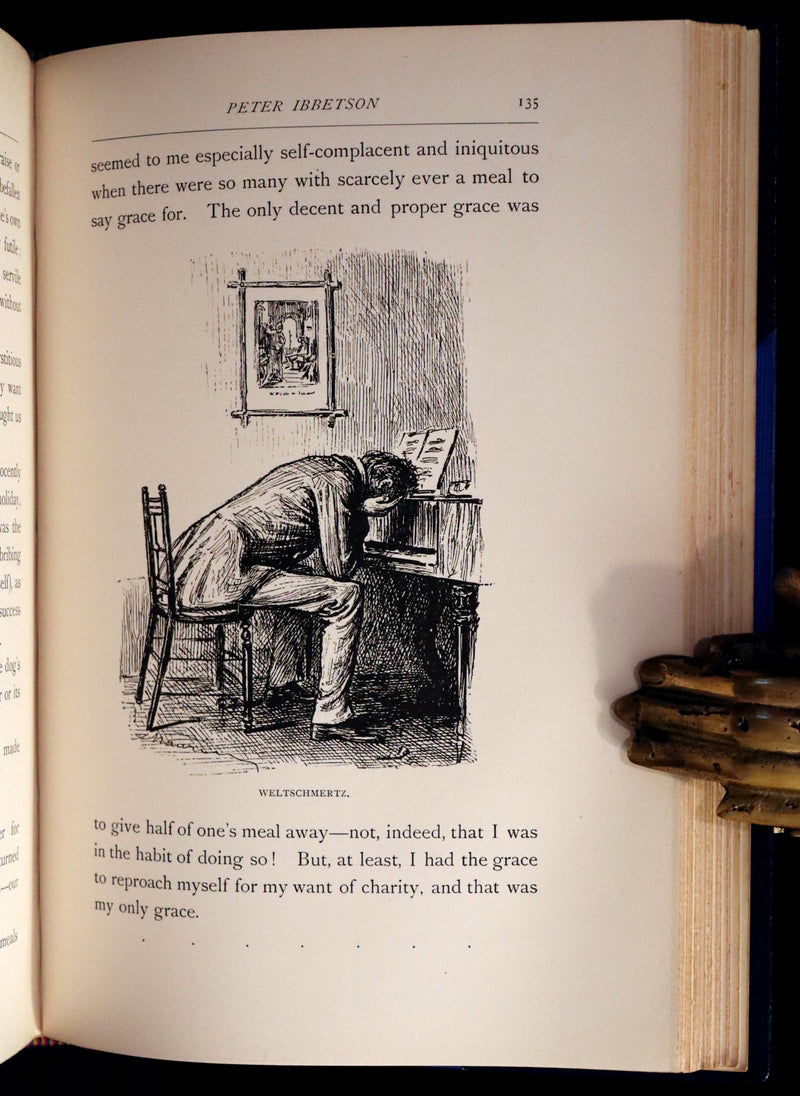 1892 First Edition in 2 Volumes - Peter Ibbetson, Strange Tale of Communication through Dreams by George Du Maurier.