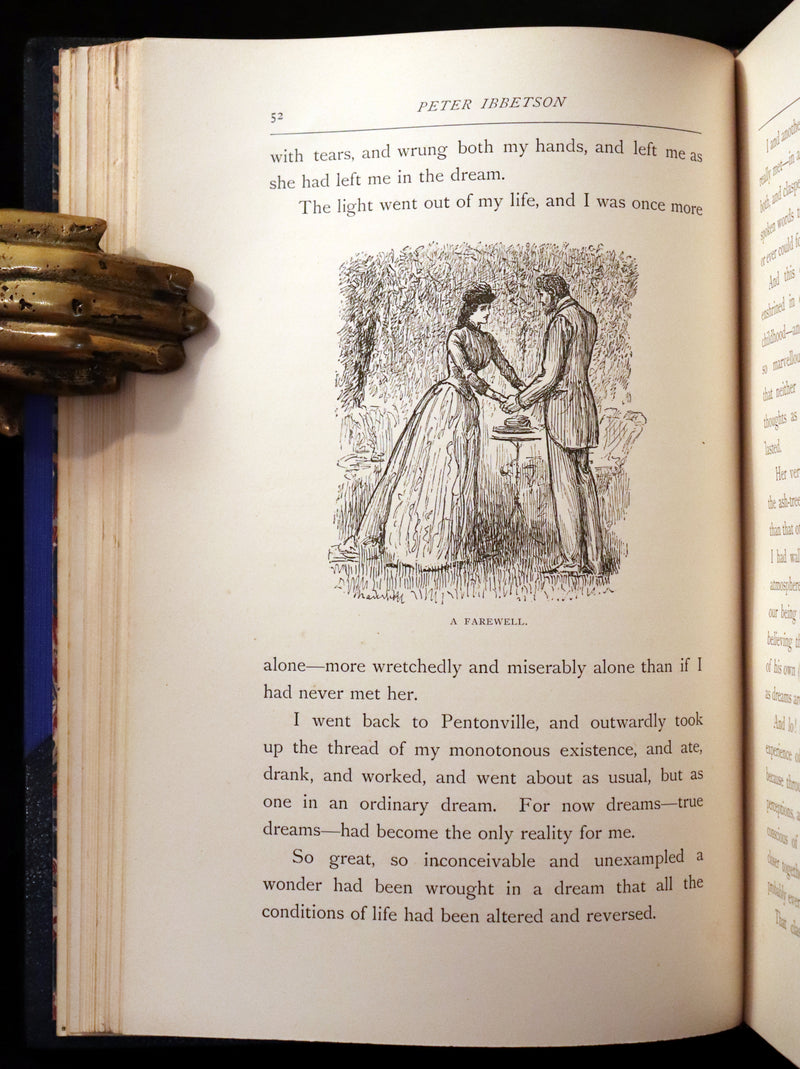 1892 First Edition in 2 Volumes - Peter Ibbetson, Strange Tale of Communication through Dreams by George Du Maurier.