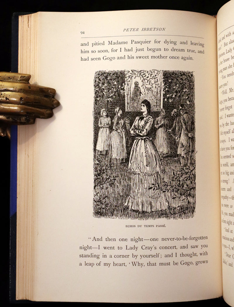 1892 First Edition in 2 Volumes - Peter Ibbetson, Strange Tale of Communication through Dreams by George Du Maurier.