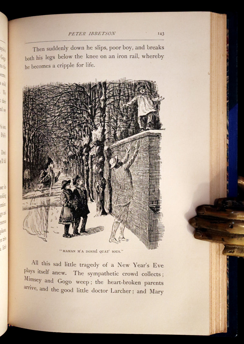 1892 First Edition in 2 Volumes - Peter Ibbetson, Strange Tale of Communication through Dreams by George Du Maurier.