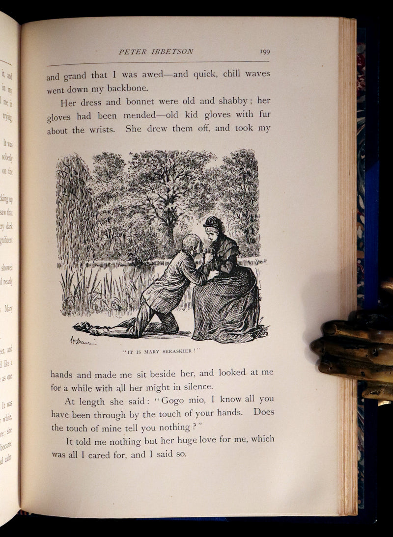 1892 First Edition in 2 Volumes - Peter Ibbetson, Strange Tale of Communication through Dreams by George Du Maurier.