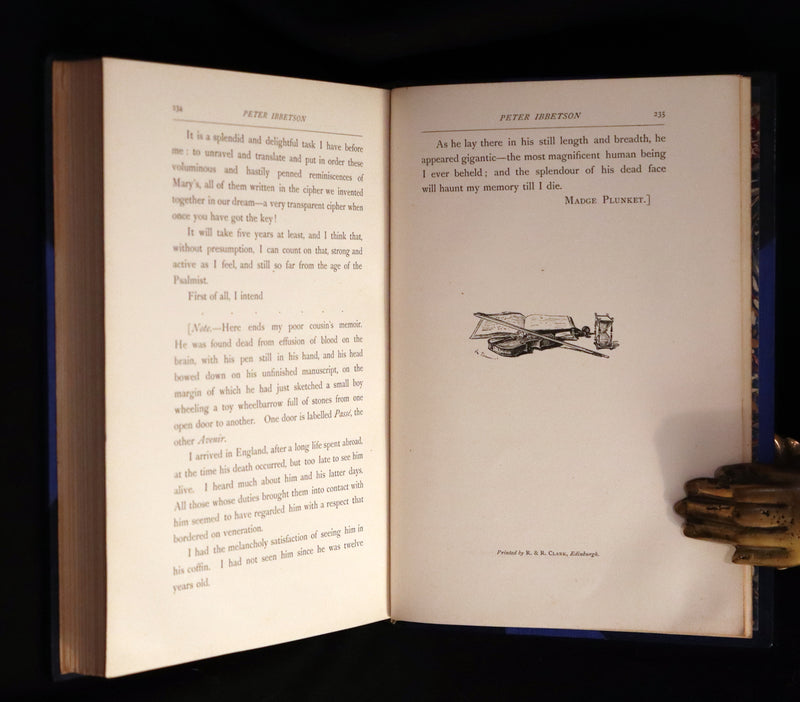 1892 First Edition in 2 Volumes - Peter Ibbetson, Strange Tale of Communication through Dreams by George Du Maurier.