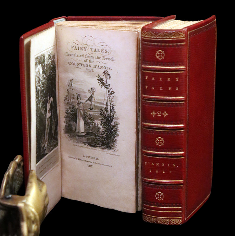 1817 Scarce Book Set - FAIRY TALES and Novels by the Countess d'ANOIS. Beautiful Binding.