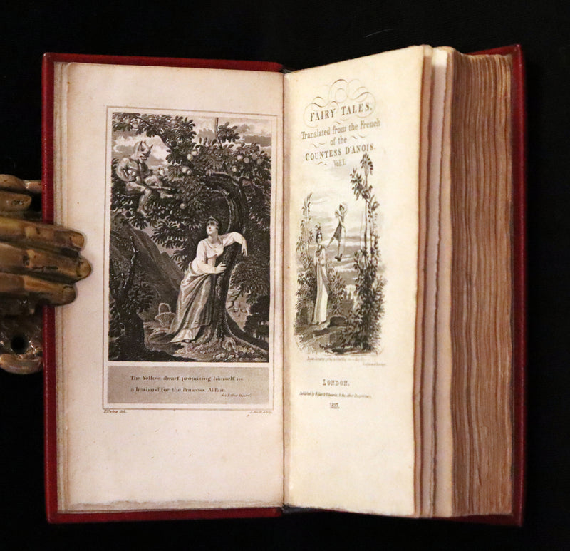 1817 Scarce Book Set - FAIRY TALES and Novels by the Countess d'ANOIS. Beautiful Binding.