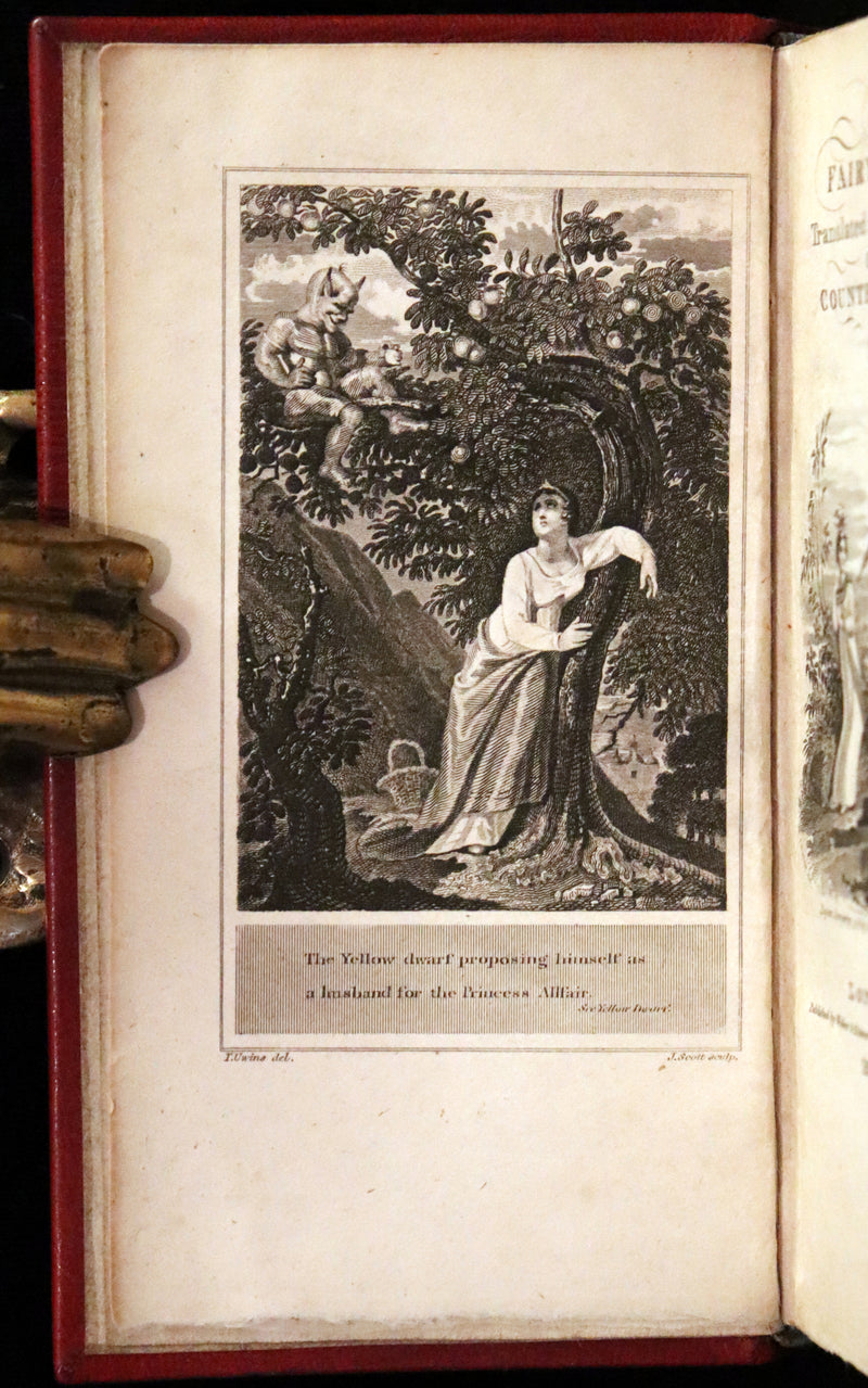 1817 Scarce Book Set - FAIRY TALES and Novels by the Countess d'ANOIS. Beautiful Binding.