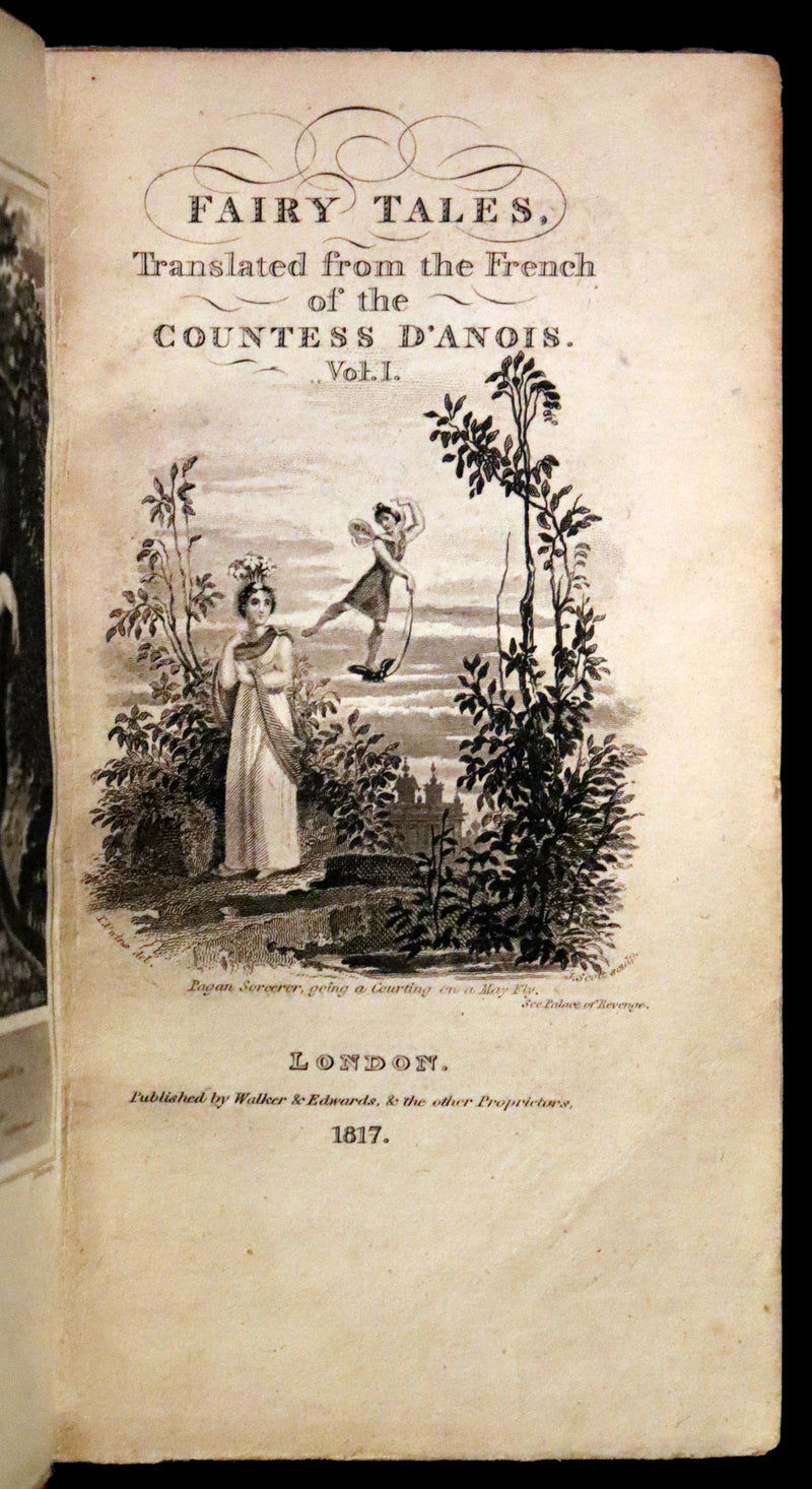1817 Scarce Book Set - FAIRY TALES and Novels by the Countess d'ANOIS. Beautiful Binding.