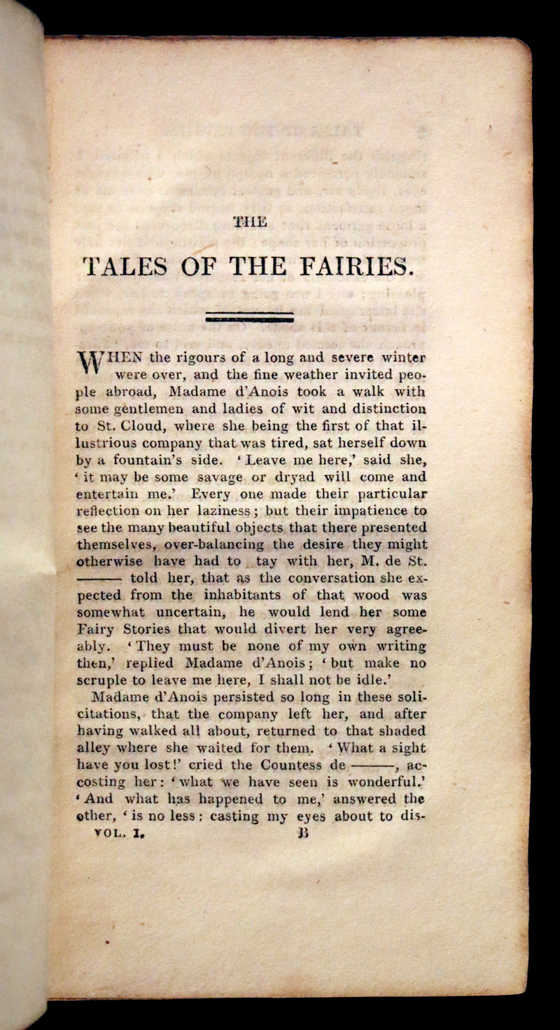 1817 Scarce Book Set - FAIRY TALES and Novels by the Countess d'ANOIS. Beautiful Binding.