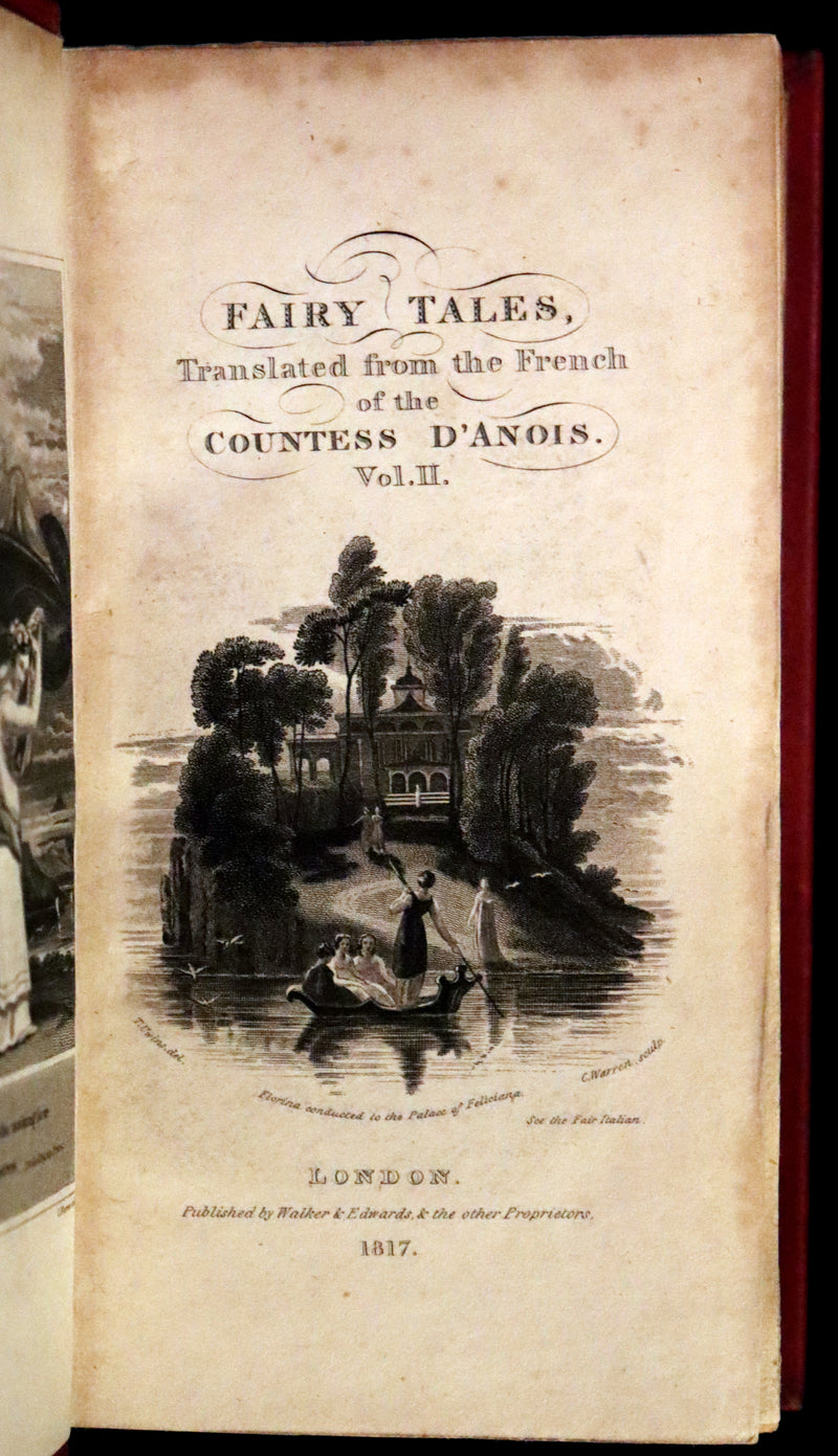 1817 Scarce Book Set - FAIRY TALES and Novels by the Countess d'ANOIS. Beautiful Binding.