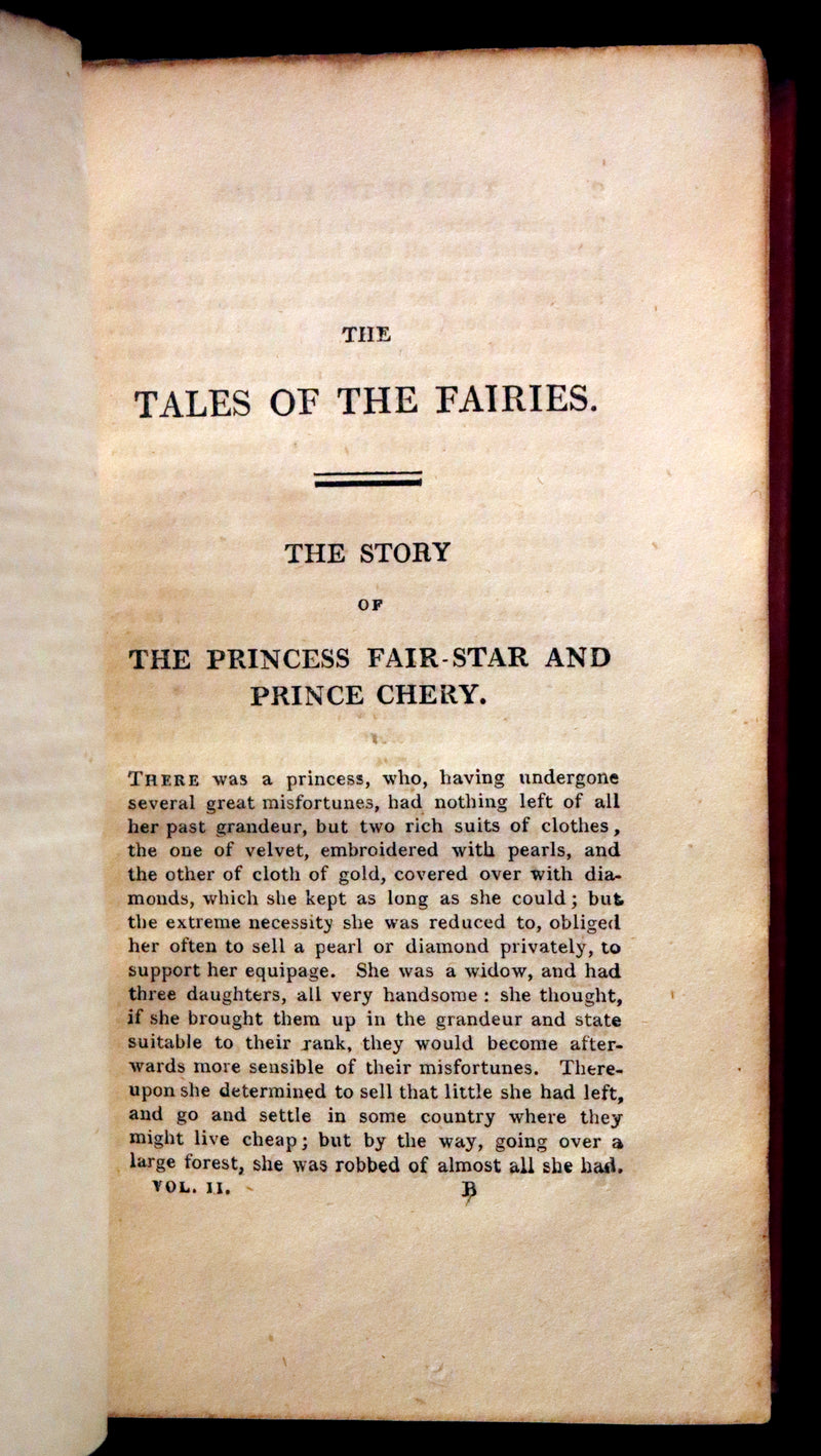 1817 Scarce Book Set - FAIRY TALES and Novels by the Countess d'ANOIS. Beautiful Binding.