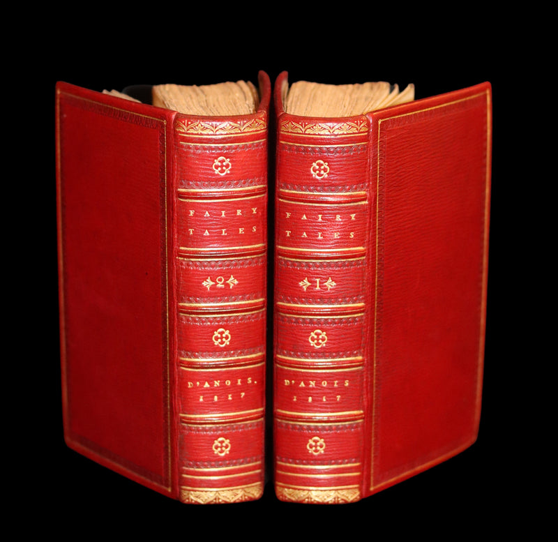 1817 Scarce Book Set - FAIRY TALES and Novels by the Countess d'ANOIS. Beautiful Binding.
