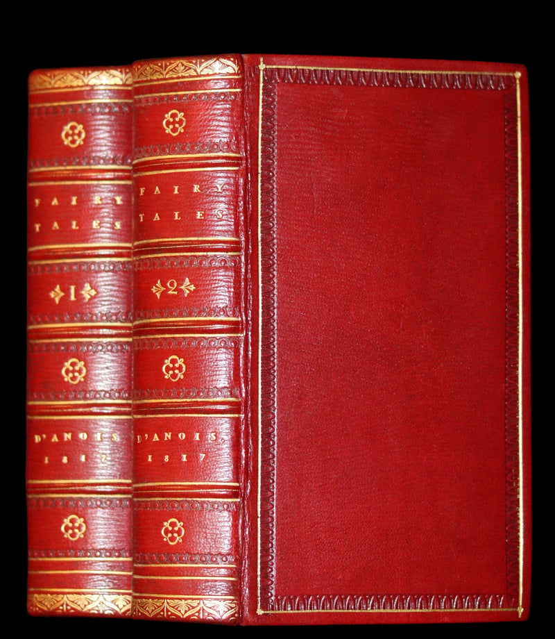 1817 Scarce Book Set - FAIRY TALES and Novels by the Countess d'ANOIS. Beautiful Binding.