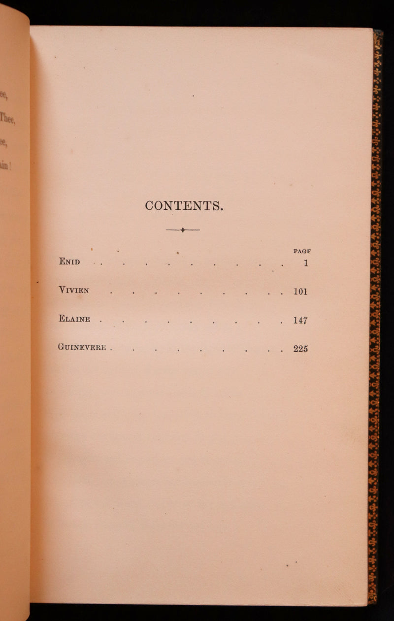 1864 Rare Book on Legend of King Arthur - IDYLLS OF THE KING by Alfred Tennyson.