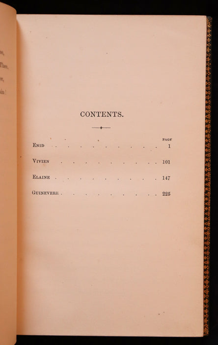 1864 Rare Book on Legend of King Arthur - IDYLLS OF THE KING by Alfred Tennyson.