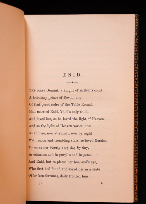 1864 Rare Book on Legend of King Arthur - IDYLLS OF THE KING by Alfred Tennyson.