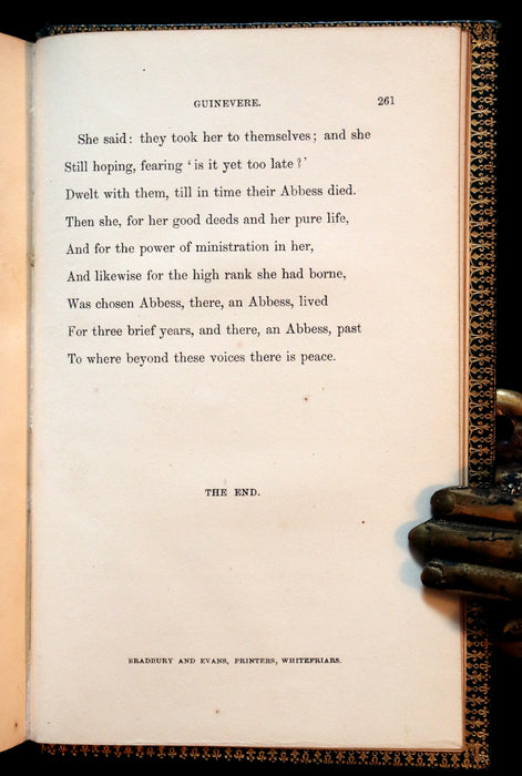 1864 Rare Book on Legend of King Arthur - IDYLLS OF THE KING by Alfred Tennyson.