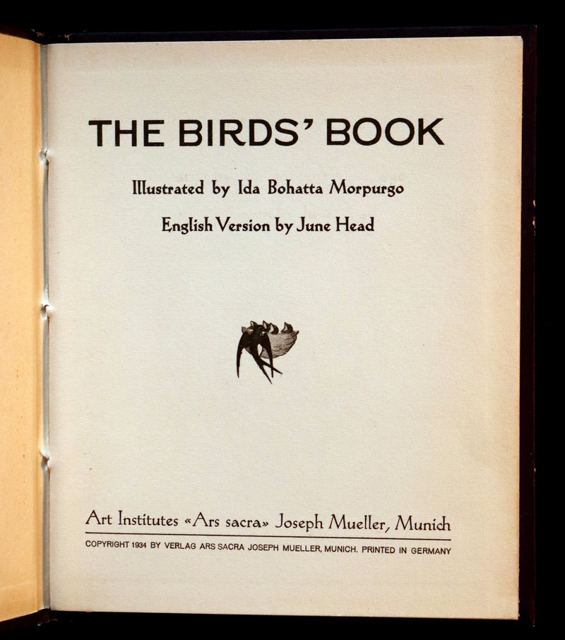 1934 Scarce First English Edition - THE BIRDS' BOOK illustrated by Ida Bohatta Morpurgo.