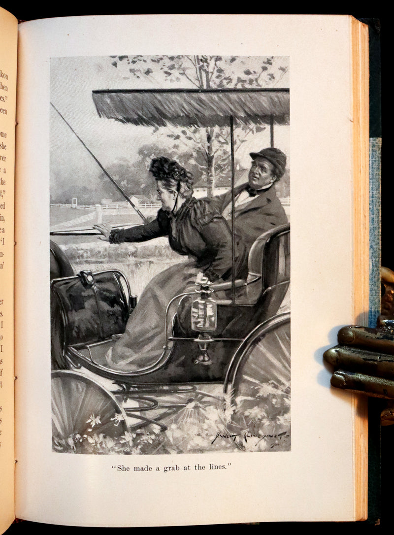 1900 1st Illustrated Edition in a nice binding - David Harum A Story of American Life by Westcott. Horse trading.