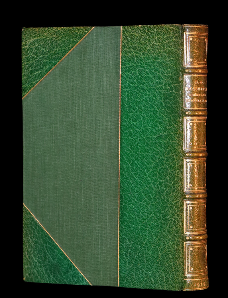 1919 Pre-Raphaelite Book bound by Bayntun - Poems and Translations of Dante Gabriel Rossetti.