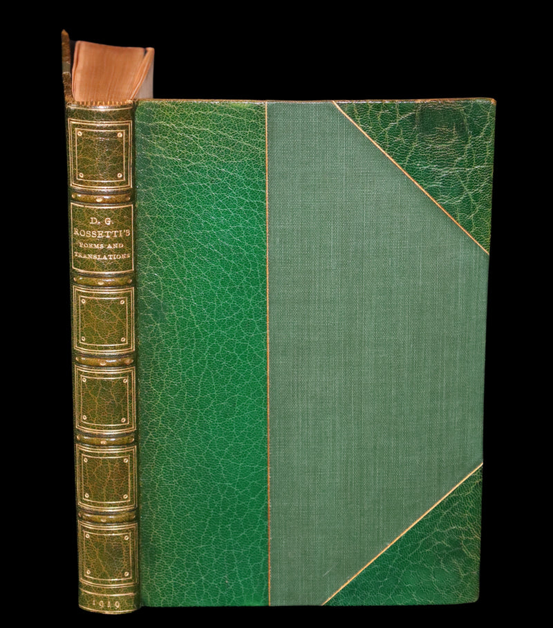 1919 Pre-Raphaelite Book bound by Bayntun - Poems and Translations of Dante Gabriel Rossetti.