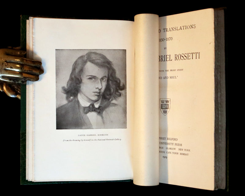 1919 Pre-Raphaelite Book bound by Bayntun - Poems and Translations of Dante Gabriel Rossetti.