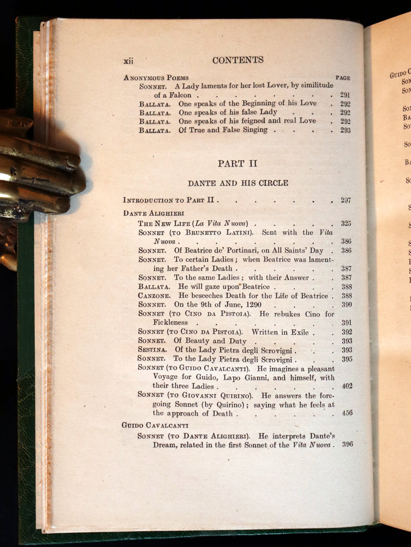 1919 Pre-Raphaelite Book bound by Bayntun - Poems and Translations of Dante Gabriel Rossetti.