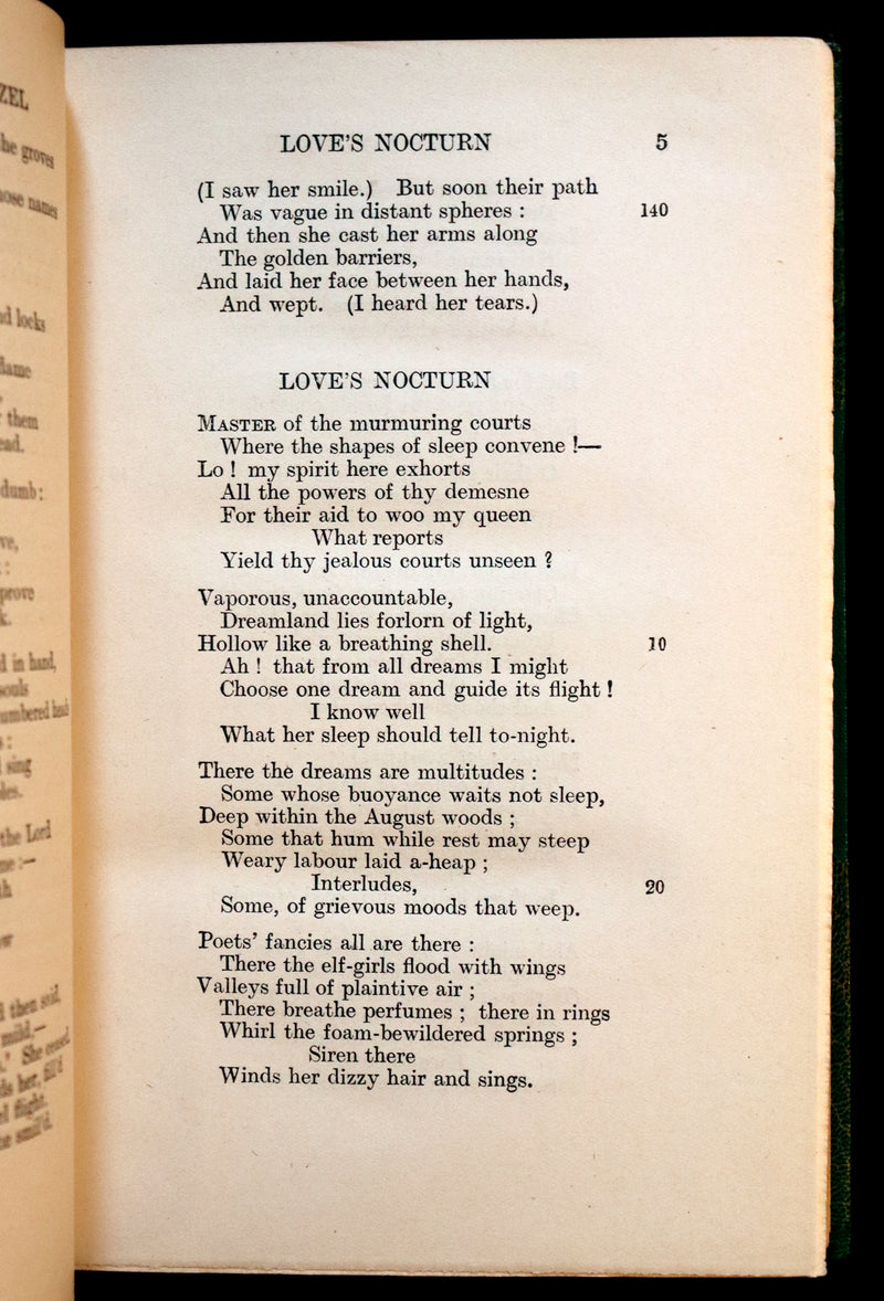 1919 Pre-Raphaelite Book bound by Bayntun - Poems and Translations of Dante Gabriel Rossetti.