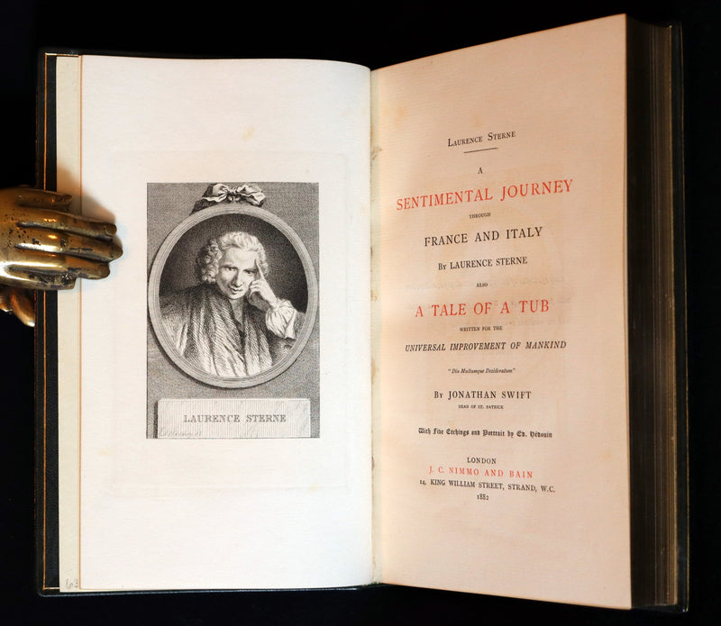 1882 Illustrated Edition bound by ASPREY - SENTIMENTAL JOURNEY THROUGH FRANCE AND ITALY.