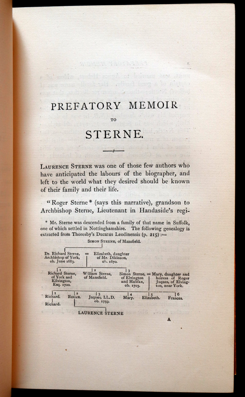 1882 Illustrated Edition bound by ASPREY - SENTIMENTAL JOURNEY THROUGH FRANCE AND ITALY.