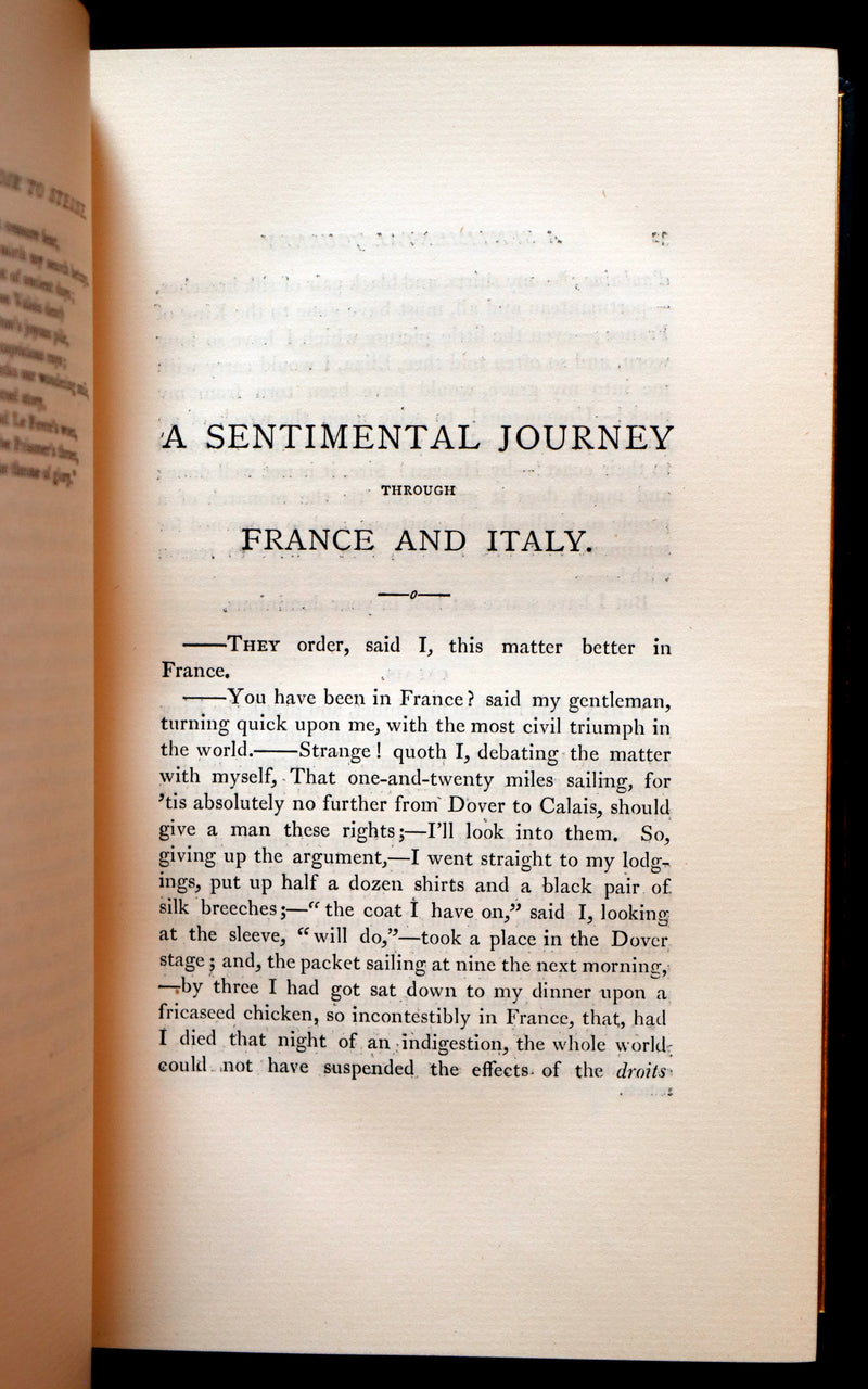 1882 Illustrated Edition bound by ASPREY - SENTIMENTAL JOURNEY THROUGH FRANCE AND ITALY.