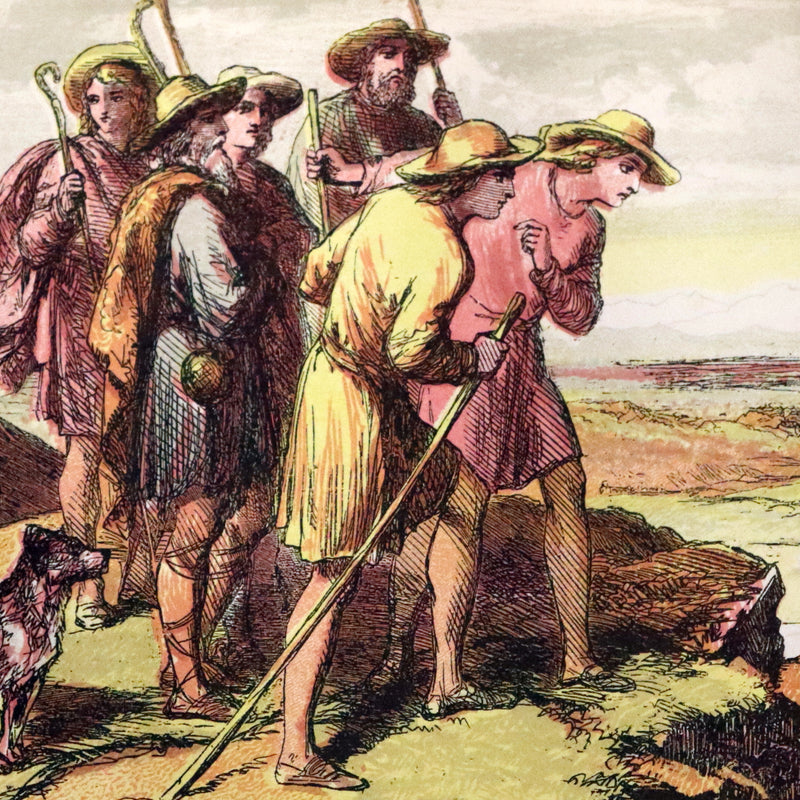 1863 Rare Color illustrated Victorian Book - The Pilgrim's Progress by John Bunyan.