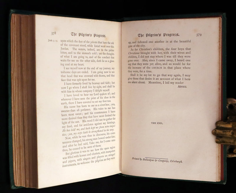 1863 Rare Color illustrated Victorian Book - The Pilgrim's Progress by John Bunyan.