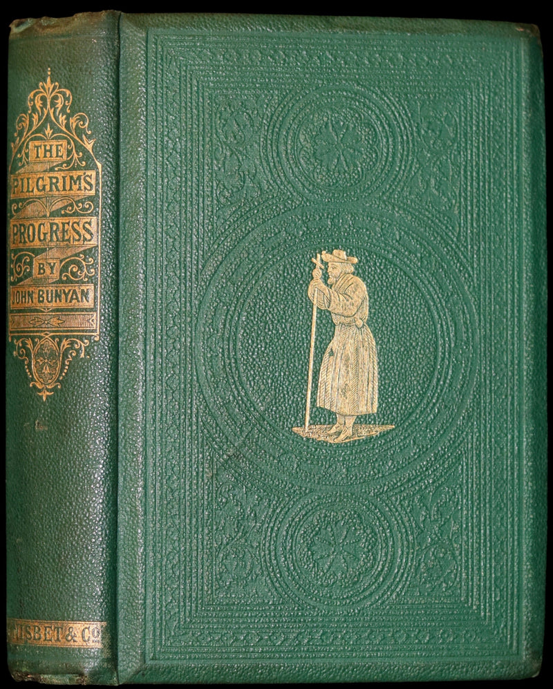 1863 Rare Color illustrated Victorian Book - The Pilgrim's Progress by John Bunyan.