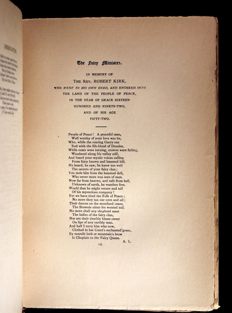 1893 Scarce Book - The Secret Commonwealth of Elves Fauns & Fairies by Robert Kirk.