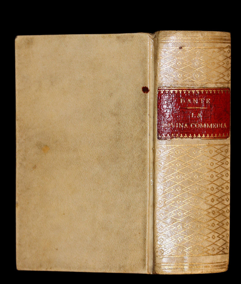 1883 Rare Italian Vellum Book - La Divina Commedia di DANTE ALIGHIERI - Divine Comedy.