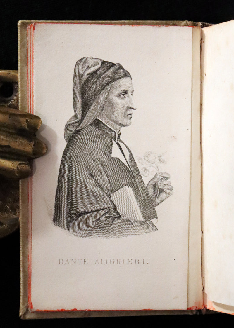 1883 Rare Italian Vellum Book - La Divina Commedia di DANTE ALIGHIERI - Divine Comedy.