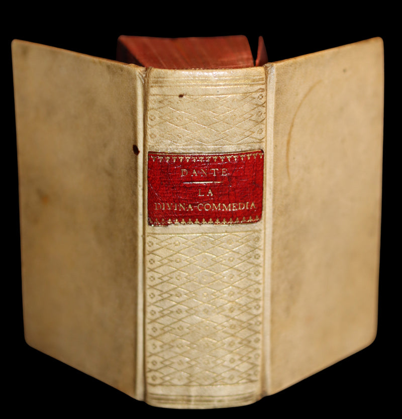 1883 Rare Italian Vellum Book - La Divina Commedia di DANTE ALIGHIERI - Divine Comedy.
