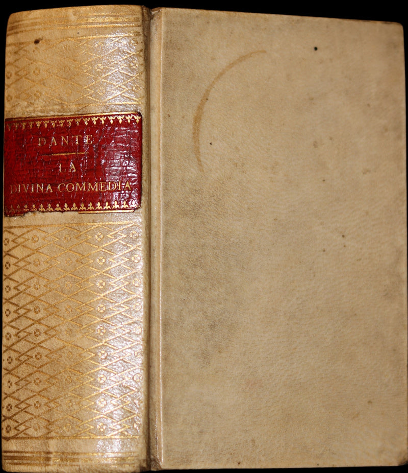 1883 Rare Italian Vellum Book - La Divina Commedia di DANTE ALIGHIERI - Divine Comedy.