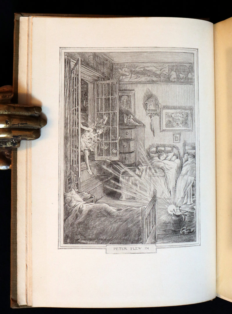 1911 Rare PETER PAN First Edition - PETER and WENDY by James Matthew Barrie illustrated by F.D. Bedford.