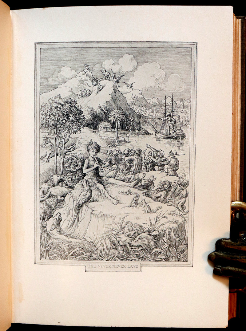 1911 Rare PETER PAN First Edition - PETER and WENDY by James Matthew Barrie illustrated by F.D. Bedford.