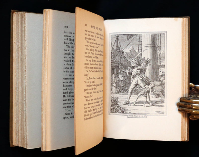 1911 Rare PETER PAN First Edition - PETER and WENDY by James Matthew Barrie illustrated by F.D. Bedford.