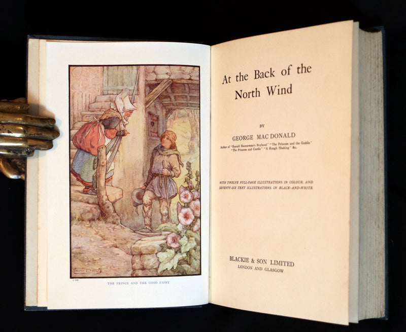 1911 Rare Edition - AT THE BACK OF THE NORTH WIND Illustrated by Frank C. Pape.