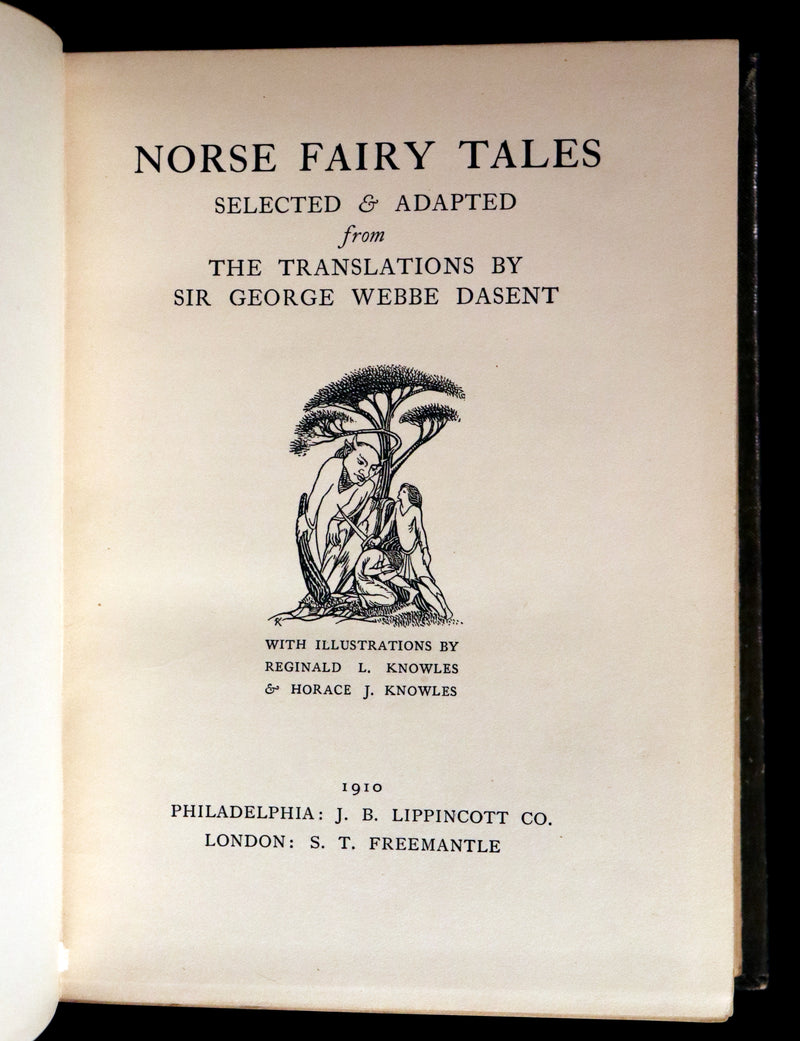 1910 Scarce First Edition - Norse Fairy Tales, Viking Tales by Sir George Webbe Dasent. Illustrated.
