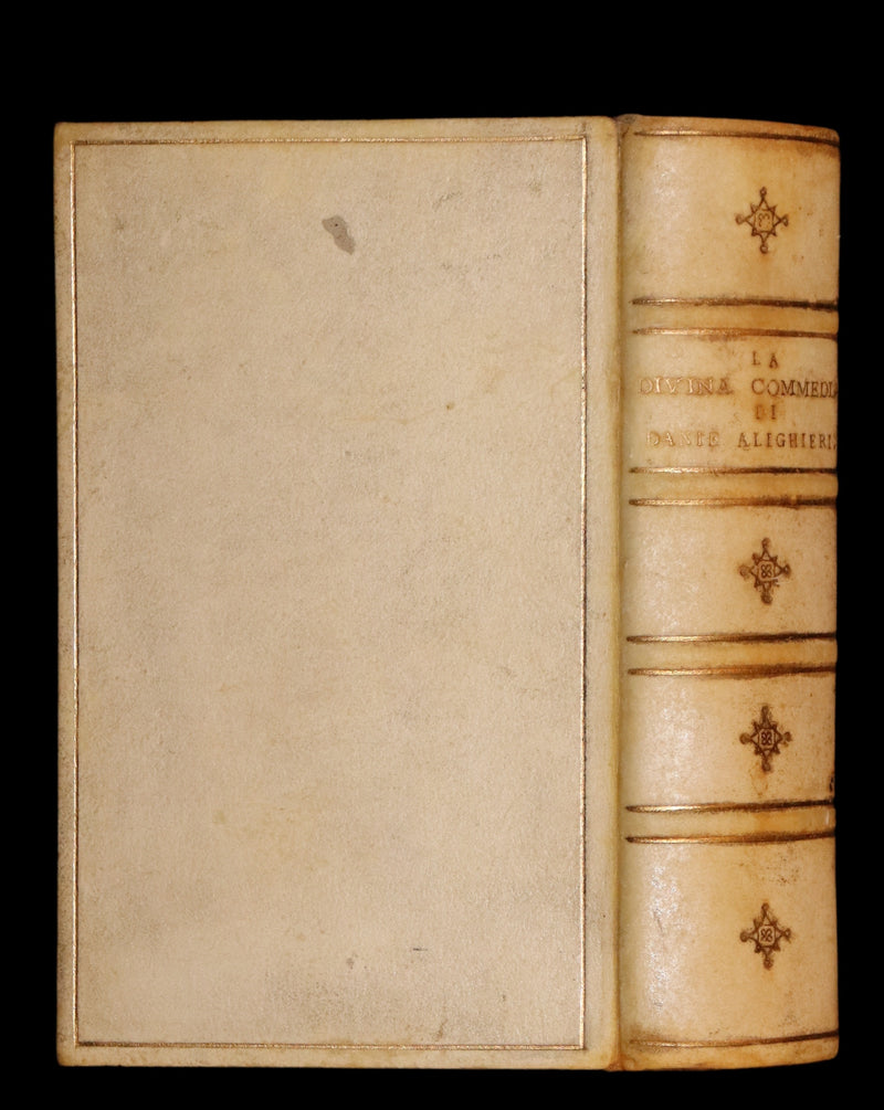 1869 Rare Italian Vellum Book - La Divina Commedia di DANTE ALIGHIERI - Divine Comedy.