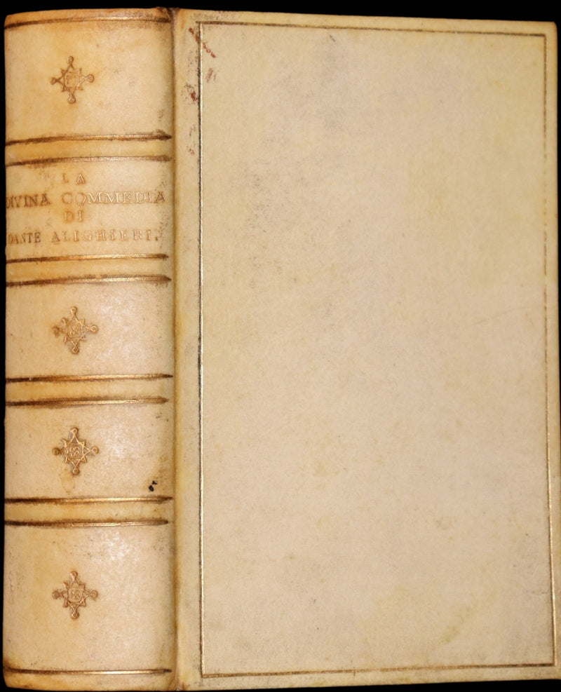 1869 Rare Italian Vellum Book - La Divina Commedia di DANTE ALIGHIERI - Divine Comedy.