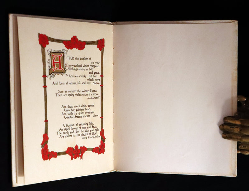 1908 Scarce Flowers Poetry Book ~ THE SWEET VIOLETS Illustrated.