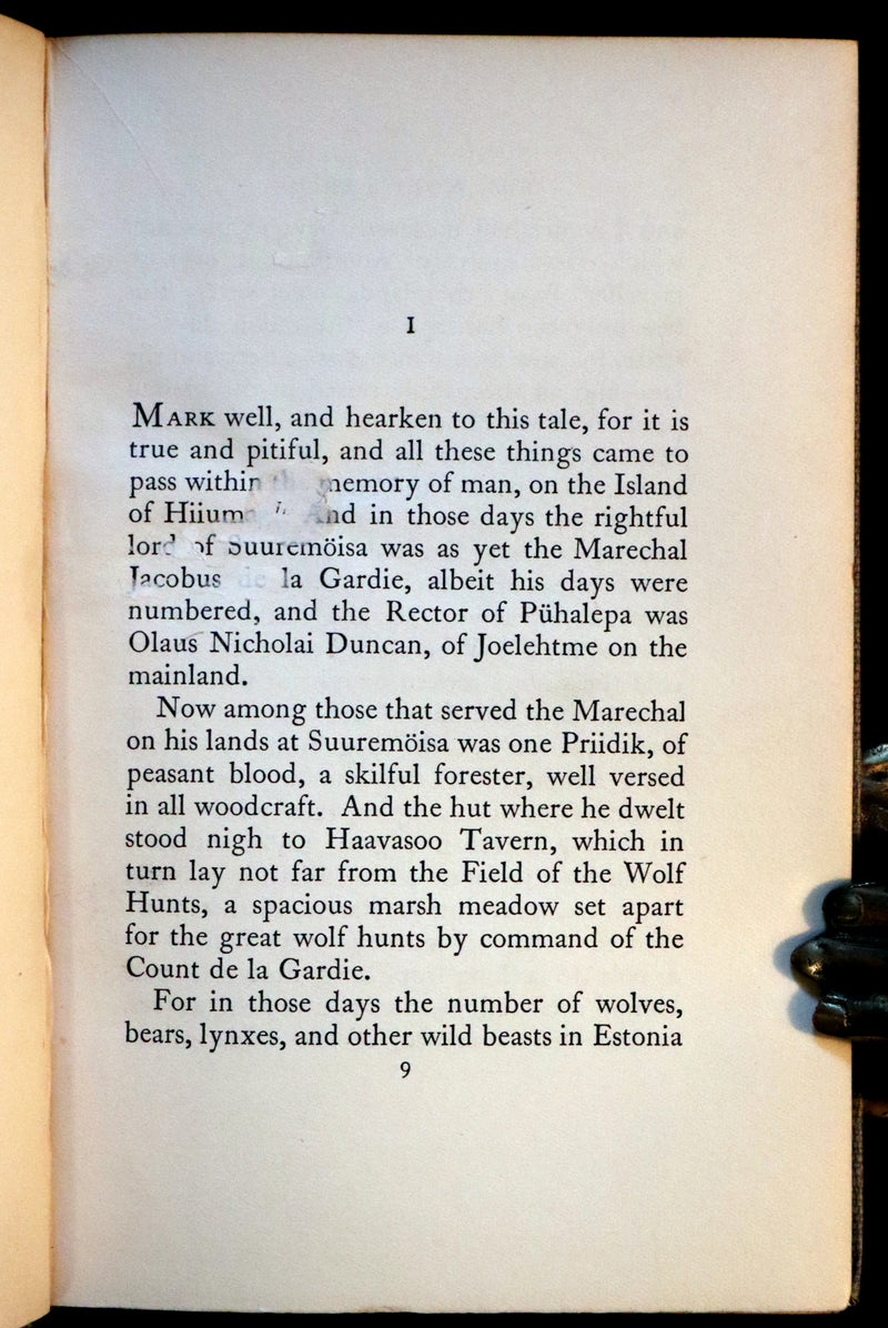 1930 Scarce First Edition on Werewolves - (Sudenmorsian ) THE WOLF'S BRIDE: A TALE FROM ESTONIA by Aino Kallas.