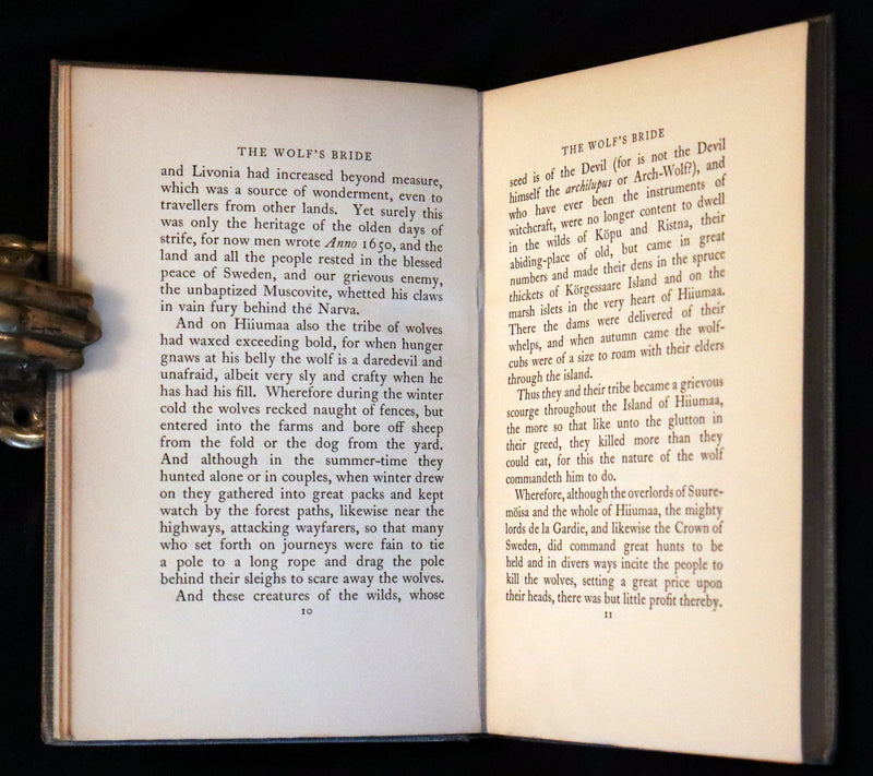 1930 Scarce First Edition on Werewolves - (Sudenmorsian ) THE WOLF'S BRIDE: A TALE FROM ESTONIA by Aino Kallas.