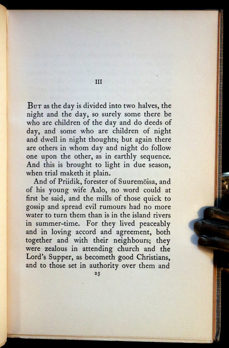 1930 Scarce First Edition on Werewolves - (Sudenmorsian ) THE WOLF'S BRIDE: A TALE FROM ESTONIA by Aino Kallas.